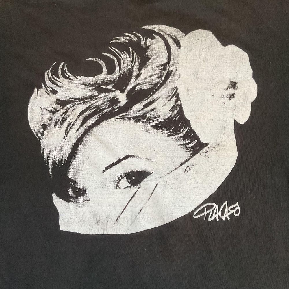 Pro Crux Shirt‎ Mens Medium Black Super Heavyweight Portrait Art Graphic Tee